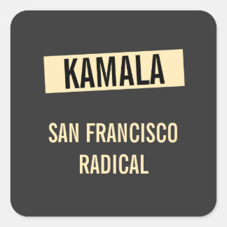 San Francisco Radical Harris Quadratischer Aufkleber