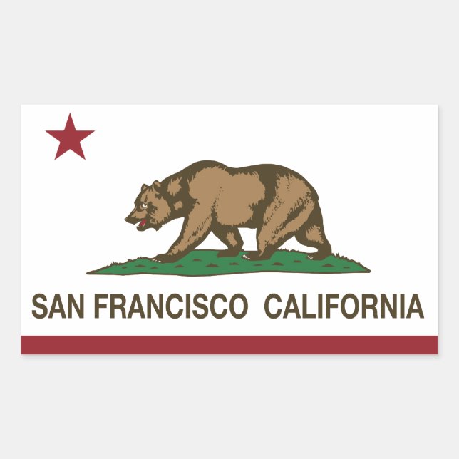 San Francisco Rechteckiger Aufkleber (Vorderseite)