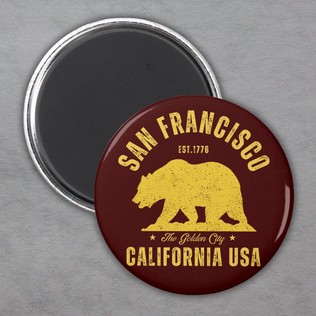 San Francisco Retro California Travel Magnet (Von Creator hochgeladen)