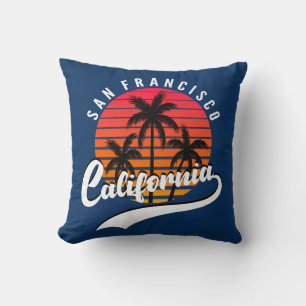 San Francisco Retro Sunset Throw Kissen