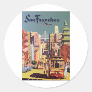 San Francisco Runder Aufkleber