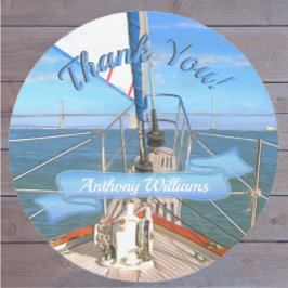 San Francisco Sailing Vielen Dank, 0869 Runder Aufkleber