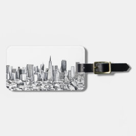San Francisco SF Citiscape Fotografie Gepäckanhänger