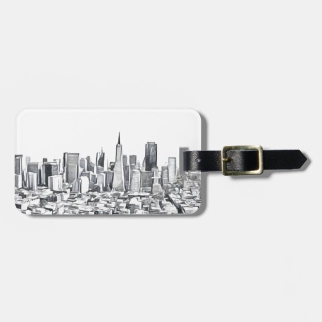 San Francisco SF Citiscape Fotografie Gepäckanhänger (Vorderseite horizontal)