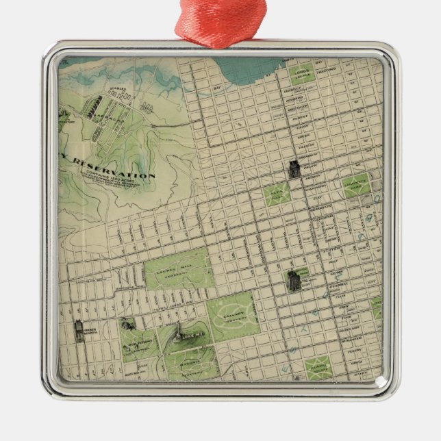 San Francisco Silbernes Ornament (Vorne)