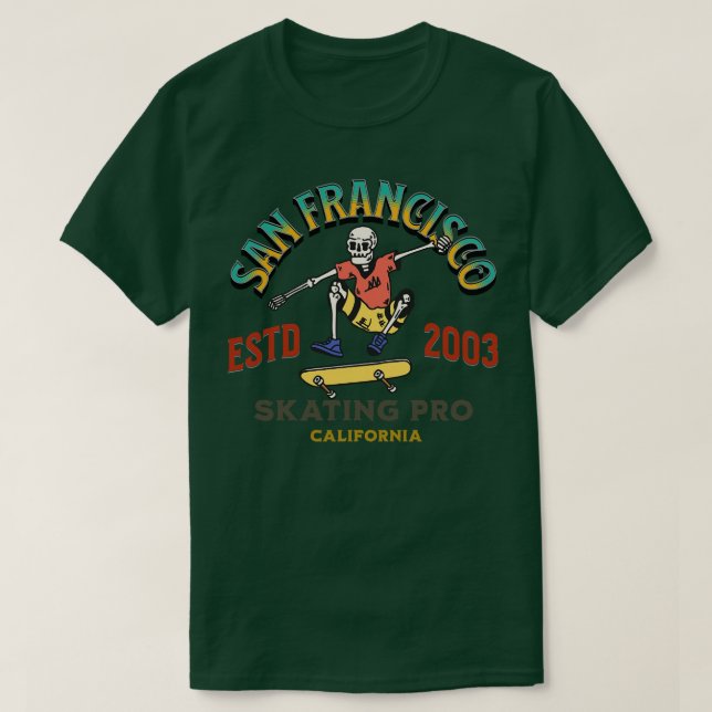 San Francisco Skaten Professionalskate T-Shirt (Design vorne)