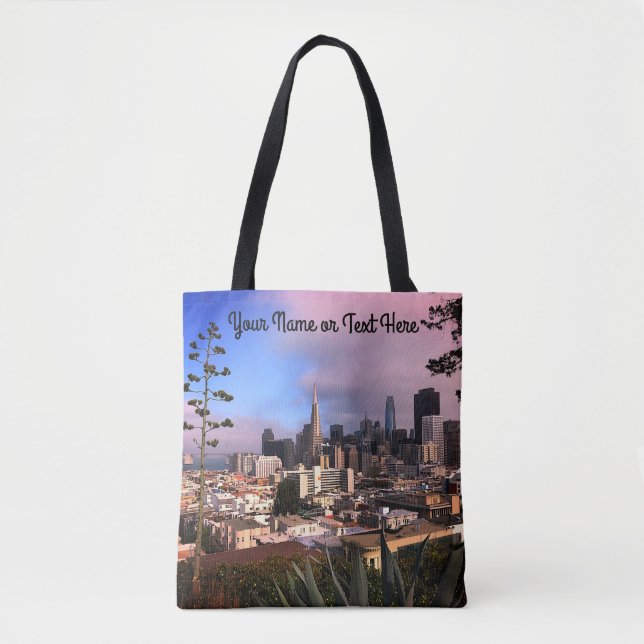 San Francisco Skyline #12 - Volldrucktasche Tasche (Vorderseite)