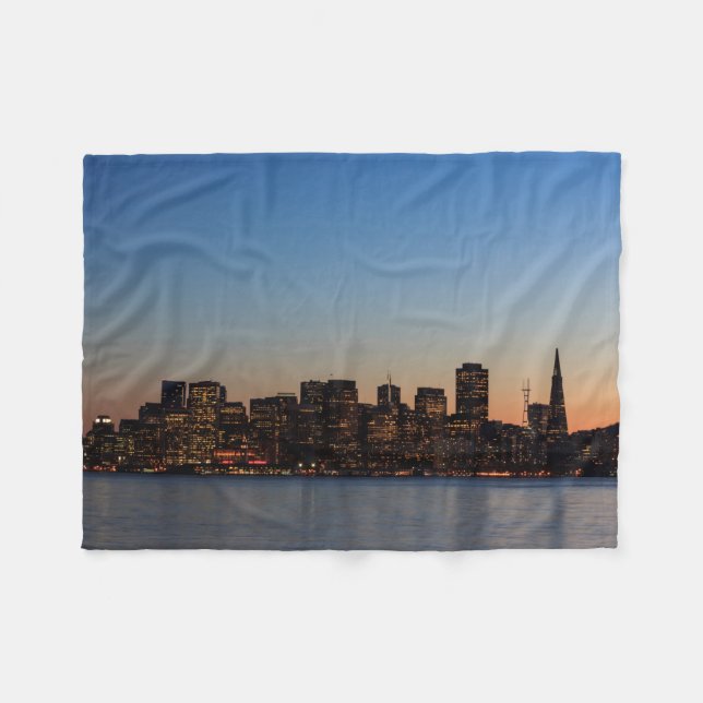 San Francisco Skyline an der Fleecedecke (Vorderseite (Horizontal))