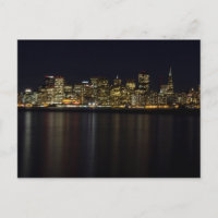 San Francisco Skyline bei der Nachtpostkarte