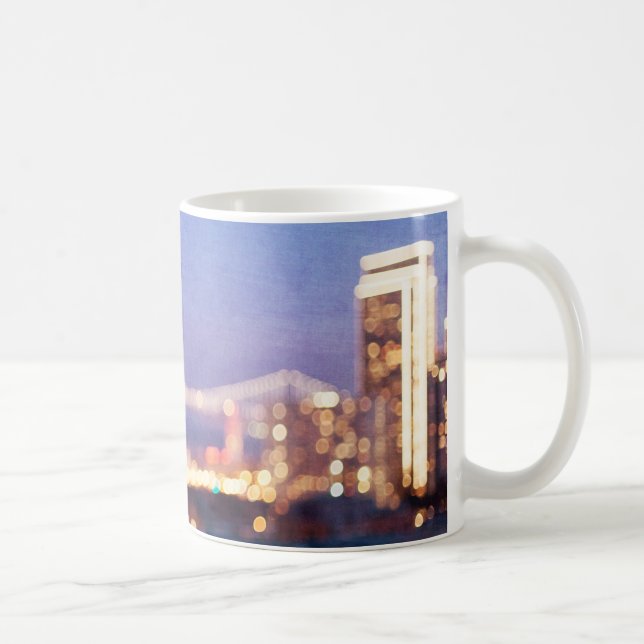 San Francisco Skyline Bokeh Lights Tasse (Rechts)