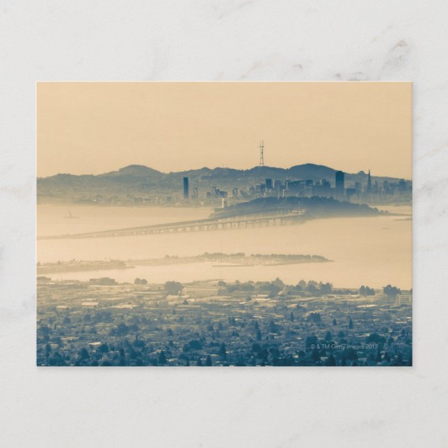 San Francisco Skyline California USA Postkarte (Vorderseite)