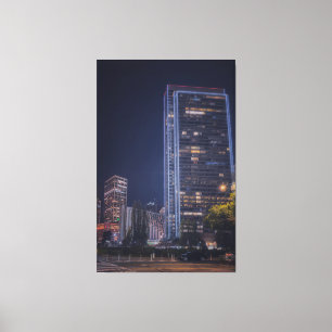 San Francisco Skyline Cityscape zur Nacht Leinwanddruck