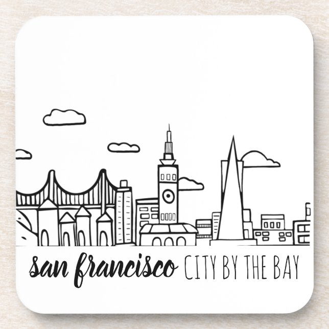 San Francisco Skyline Getränkeuntersetzer (Vorderseite)