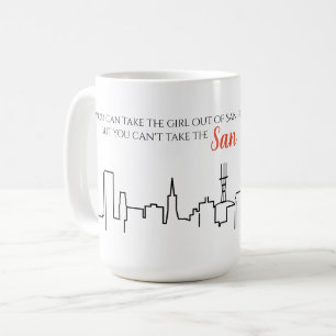 San Francisco Skyline Girl Citation Mug