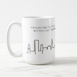 San Francisco Skyline Girl Quote Tasse