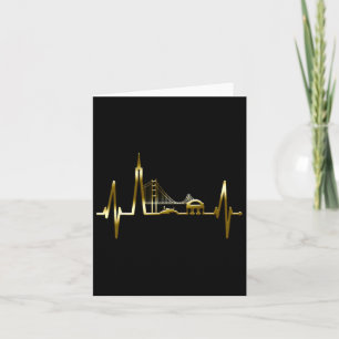 San Francisco Skyline Heartbeat Kalifornien USA Sa Karte