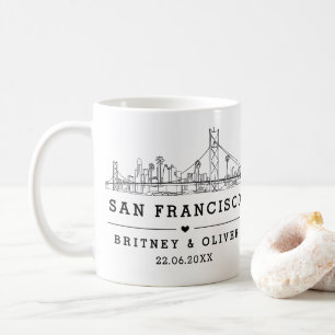 San Francisco Skyline – Individuelles Hochzeitsges Kaffeetasse