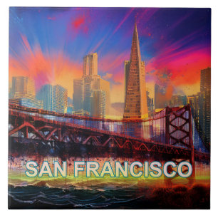 San Francisco Skyline Kunst Fliese