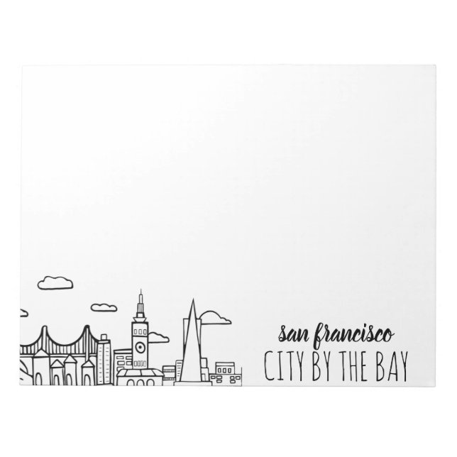 San Francisco Skyline Notizblock (Vorderseite)