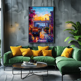 San Francisco Skyline Poster - Iconic California