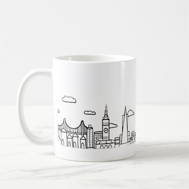 San Francisco Skyline-Tasse Kaffeetasse (Links)