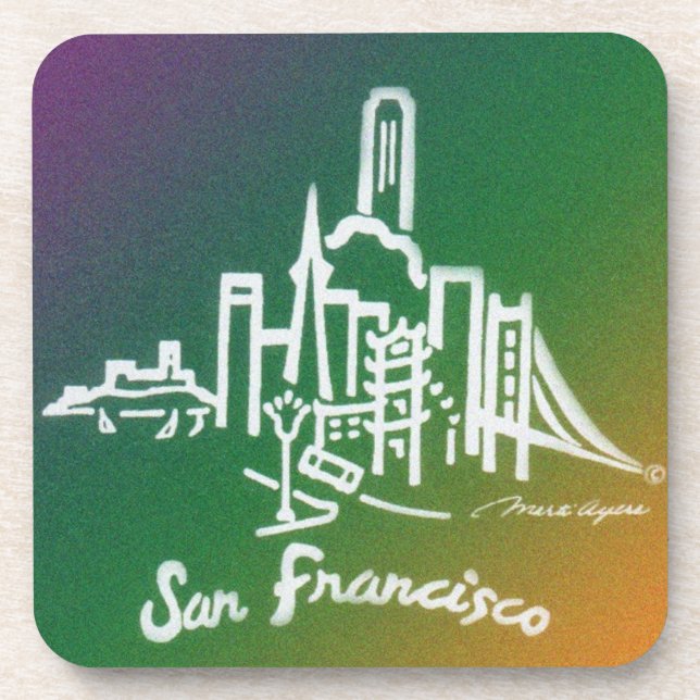 San Francisco Skyline-Untersetzer Untersetzer (Vorderseite)