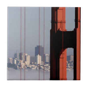 San Francisco Skyline von der Golden Gate-Brücke Fliese