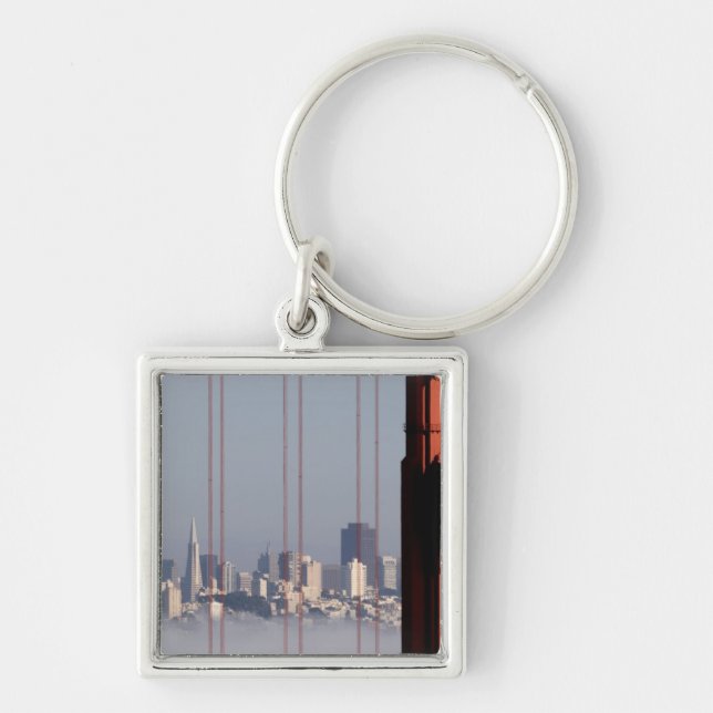 San Francisco Skyline von der Golden Gate-Brücke Schlüsselanhänger (Vorne)