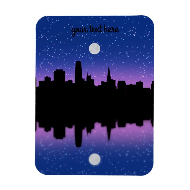 San Francisco Skyline Zeichne #1 Magnet (Vertikal)