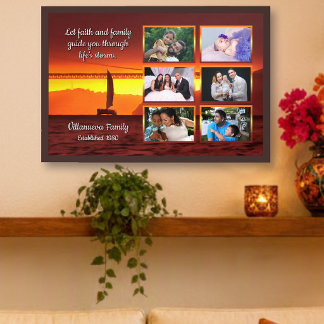 San Francisco Sonnenuntergang Familien Collage 112 Poster