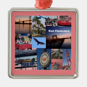 San Francisco Square Ornament Aus Metall