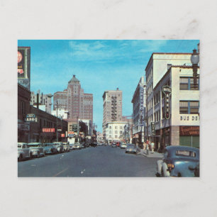 San Francisco St., El Paso TX Vintage Postkarte