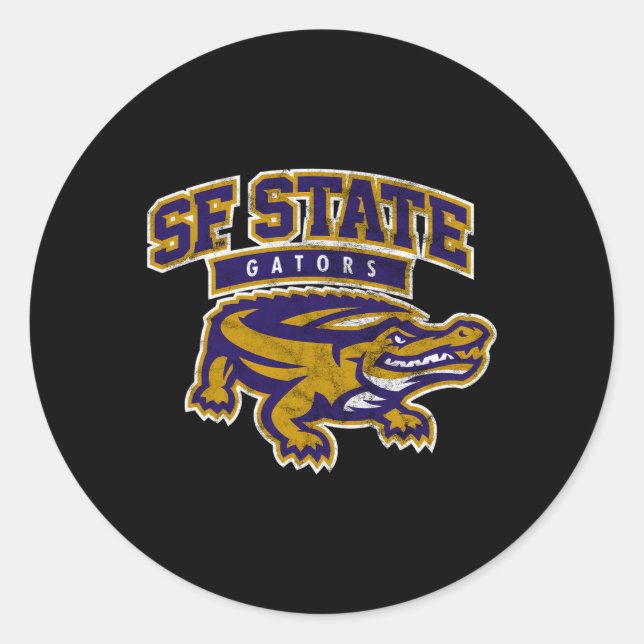 San Francisco Staat Sfsu Gators Large Runder Aufkleber (Vorderseite)