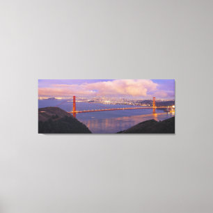 San Francisco Stadt mit Golden Gate Brücke Leinwanddruck