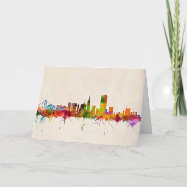 San Francisco Stadt-Skyline Karte (Vorderseite)