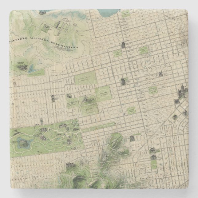 San Francisco Steinuntersetzer (Vorderseite)