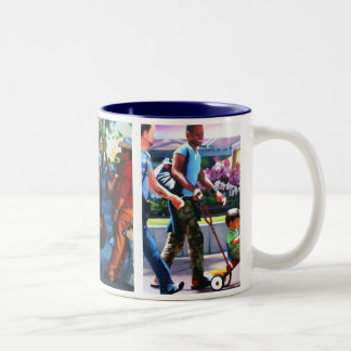 San Francisco Straßen-Szene Zweifarbige Tasse