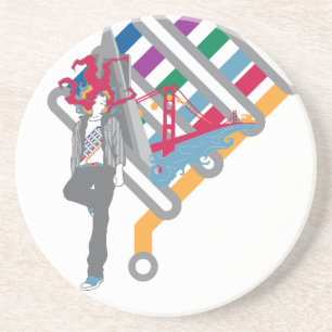 San-Francisco-Szene Getränkeuntersetzer