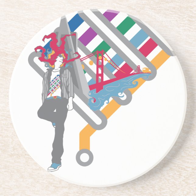 San-Francisco-Szene Getränkeuntersetzer (Vorne)