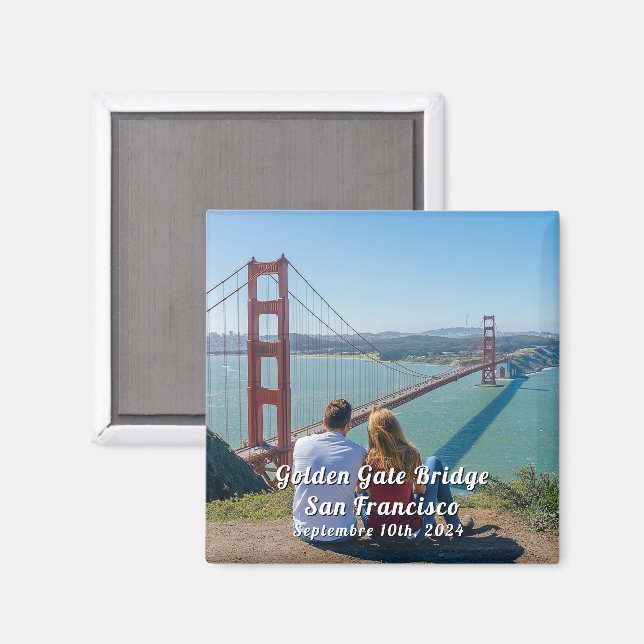 San Francisco Travel Photo personnalisée Magnet so (Recto/Verso)
