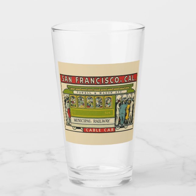 San Francisco Travel Pint Glass Glas (Vorderseite)