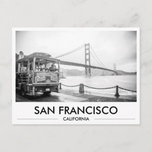 San Francisco Trolley an der Golden Gate Bridge Postkarte
