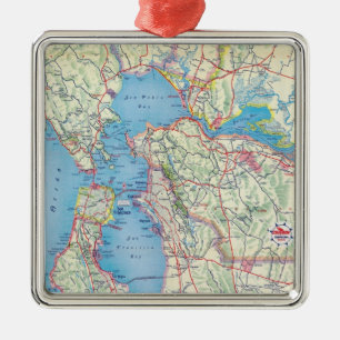 San Francisco und Nähe Silbernes Ornament