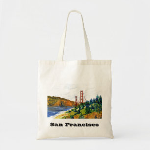 San Francisco und schöne Golden gate bridge Tragetasche