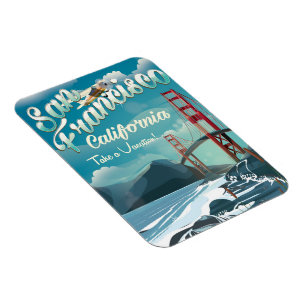 San Francisco Urlaub Reiseposter Magnet