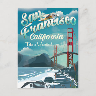 San Francisco Urlaub Reiseposter Postkarte