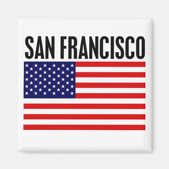 San Francisco, US Flagge Magnet (Vorne)