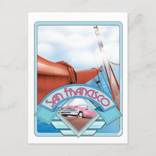 San Francisco, USA, Reiseplakat Postkarte