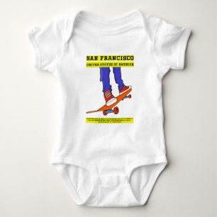 San Francisco, USA Skate Baby Strampler