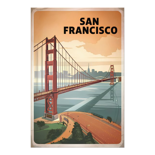 San Francisco USA Vintag Fotodruck (Vorne)